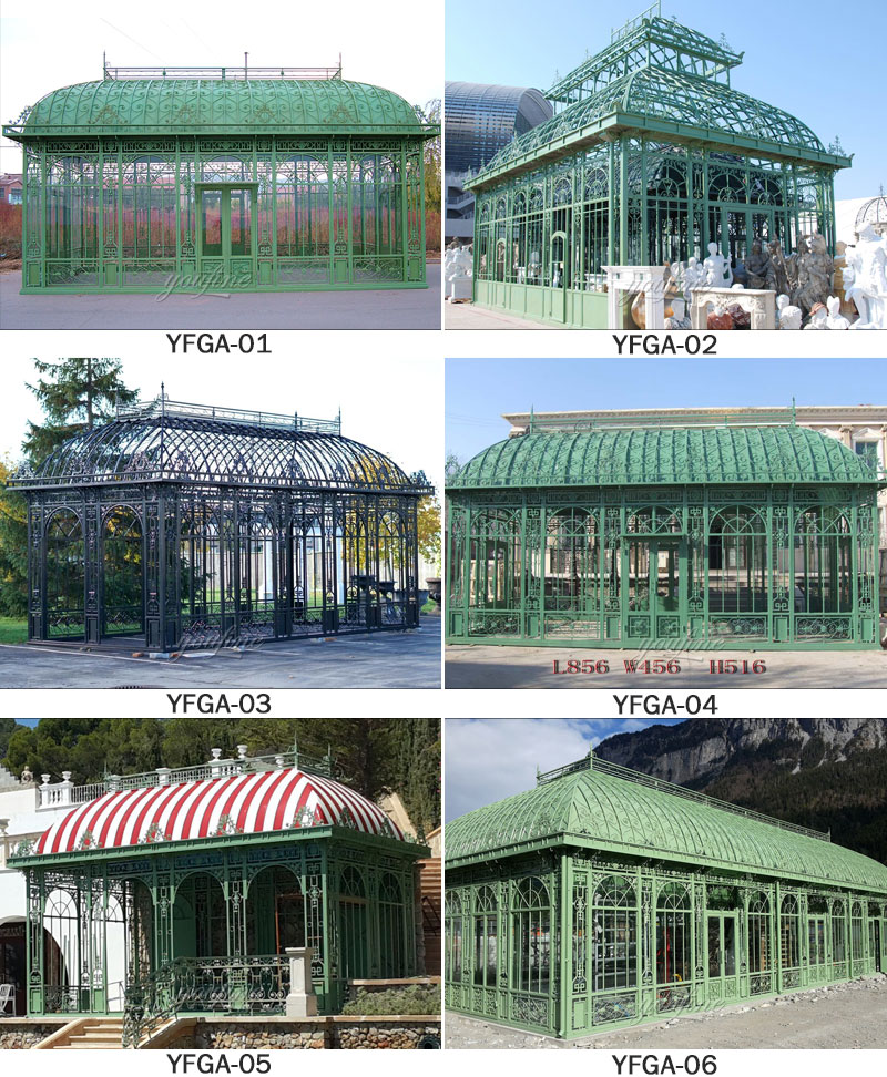 outdoor large metal winter garden greenhouse for sale